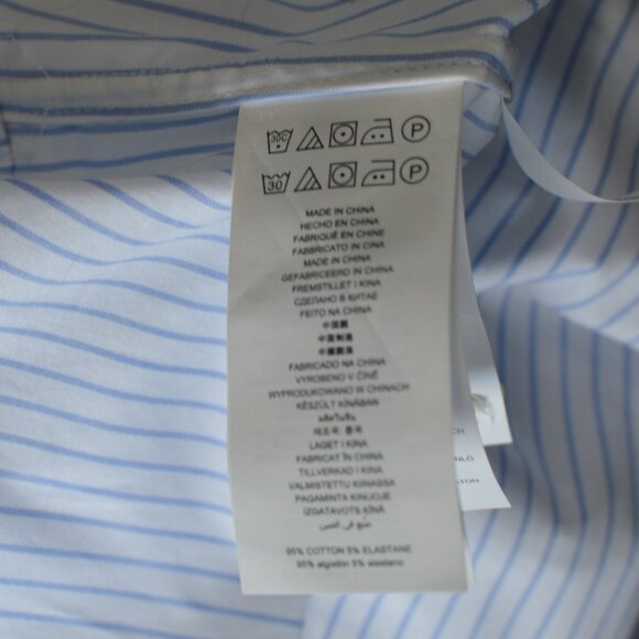 Mens Michael Kors White with Blue Trim Stretch Dress Shirt Size XXL - Picture 4 of 6